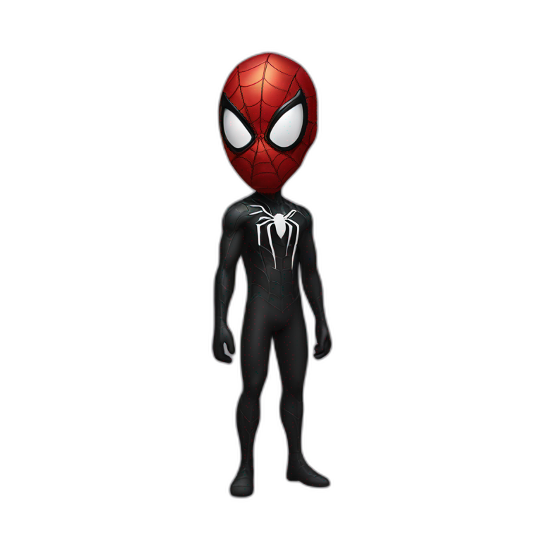black spiderman emoji
