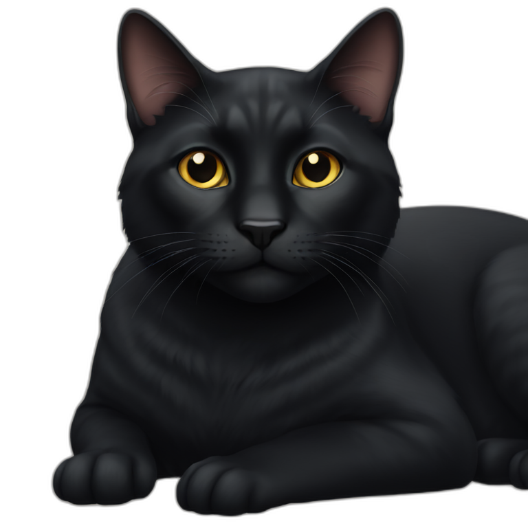 beautiful black cat emoji