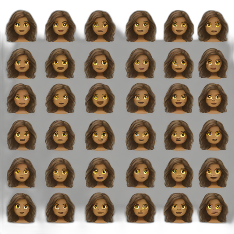 woman light brown skin long hair emoji