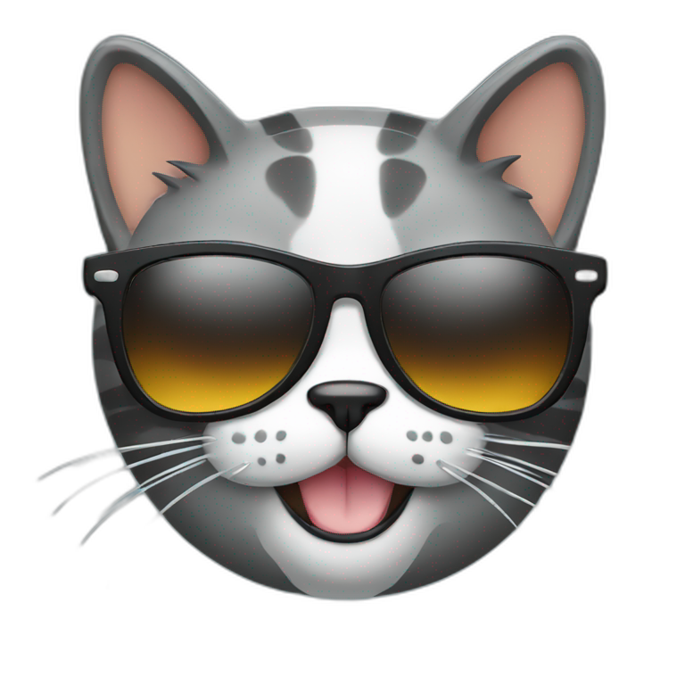 Cool cat wearing sunglasses emoji