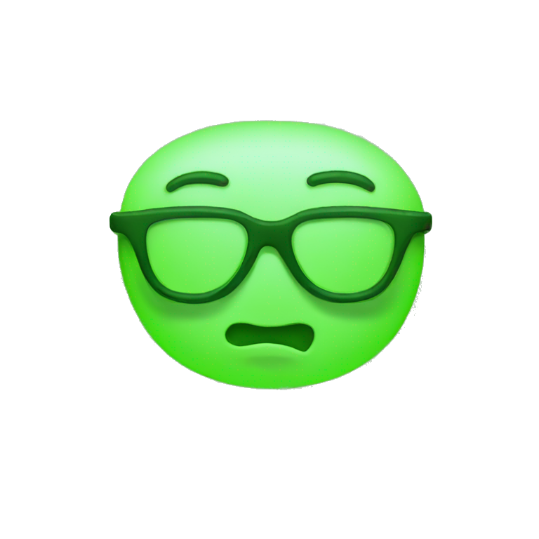 green neon emoji