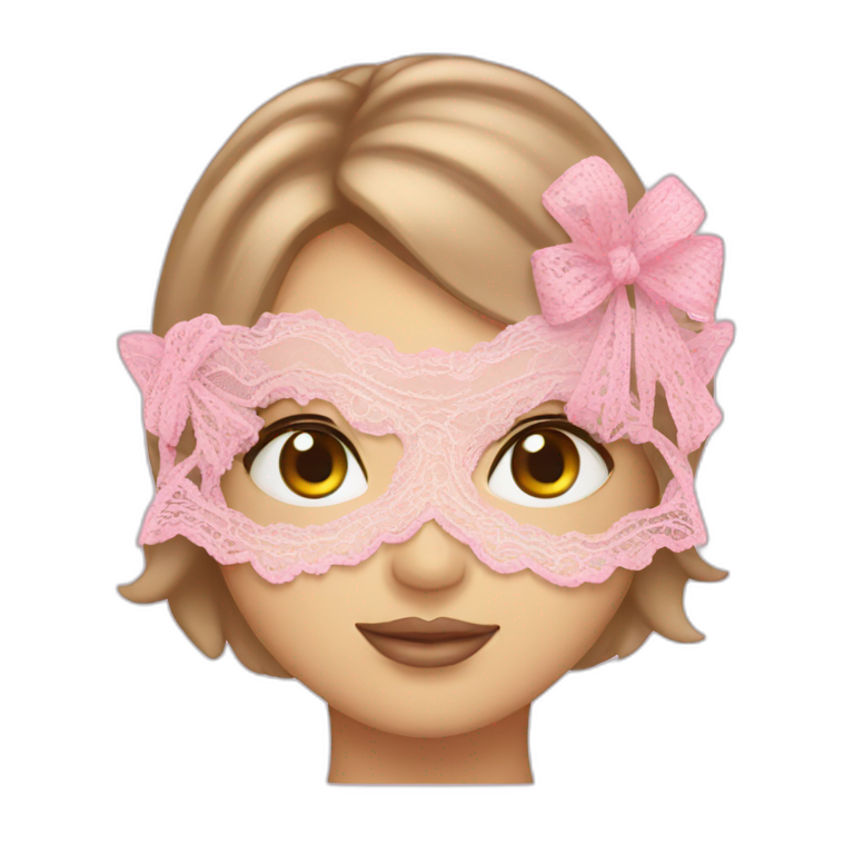 Pink lace cancer awareness emoji