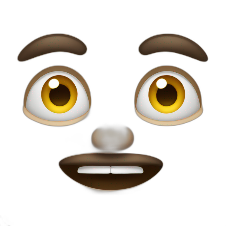 Raised eyebrows neutral mouth emoji emoji