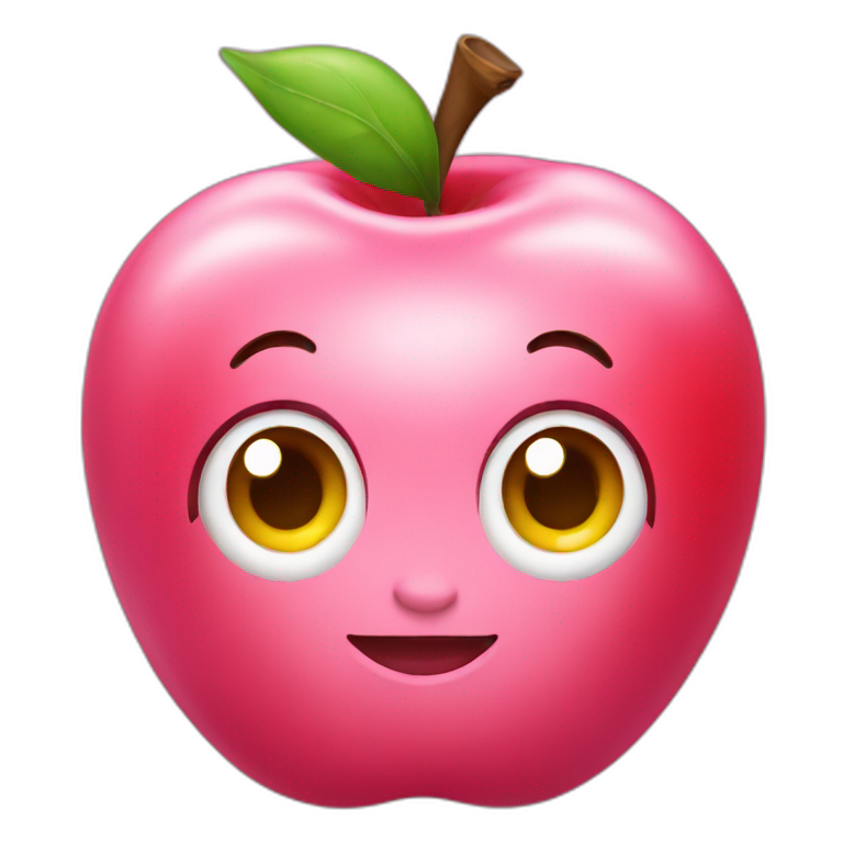 Pink lady apple emoji