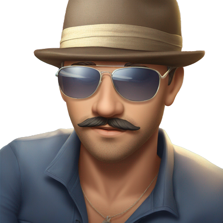 cool guy with sunglasses emoji