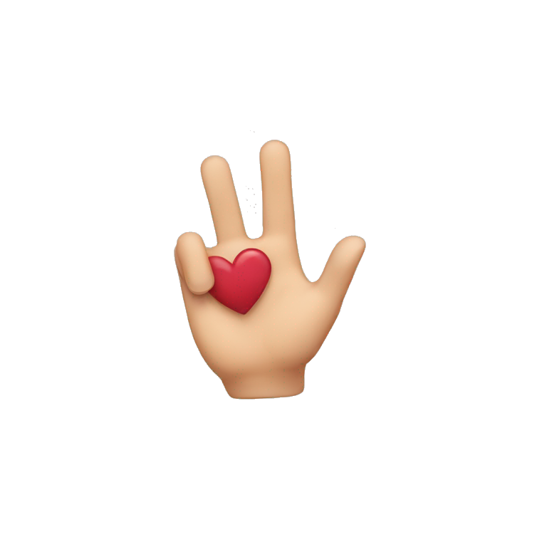 mini heart fingers emoji