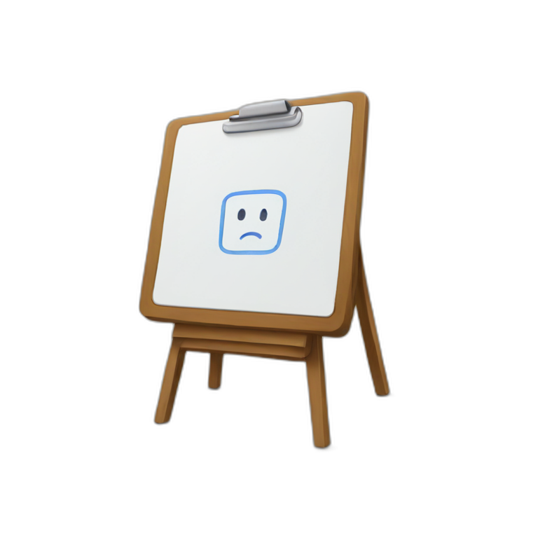 iPad with a draw emoji