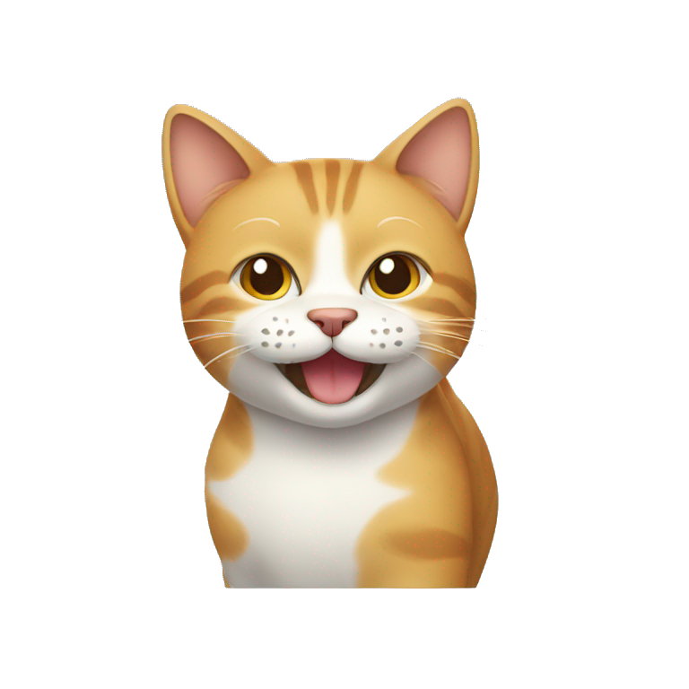 Smiling cat with mustache  emoji