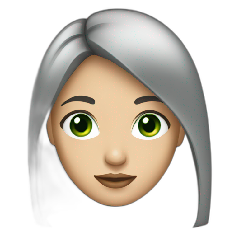 woman-with-dark-straight-hair-and-green-eyes emoji