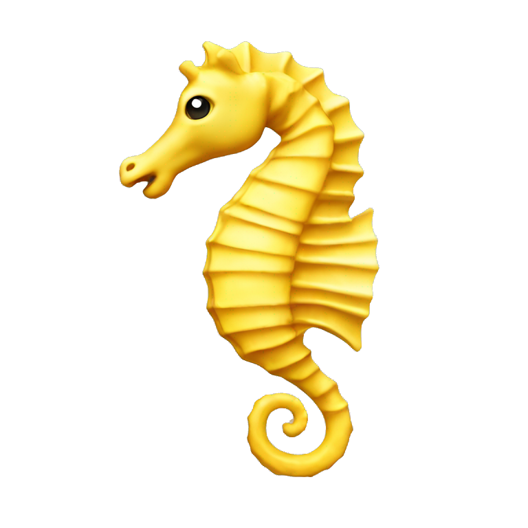 Yellow sea horse looking right  emoji