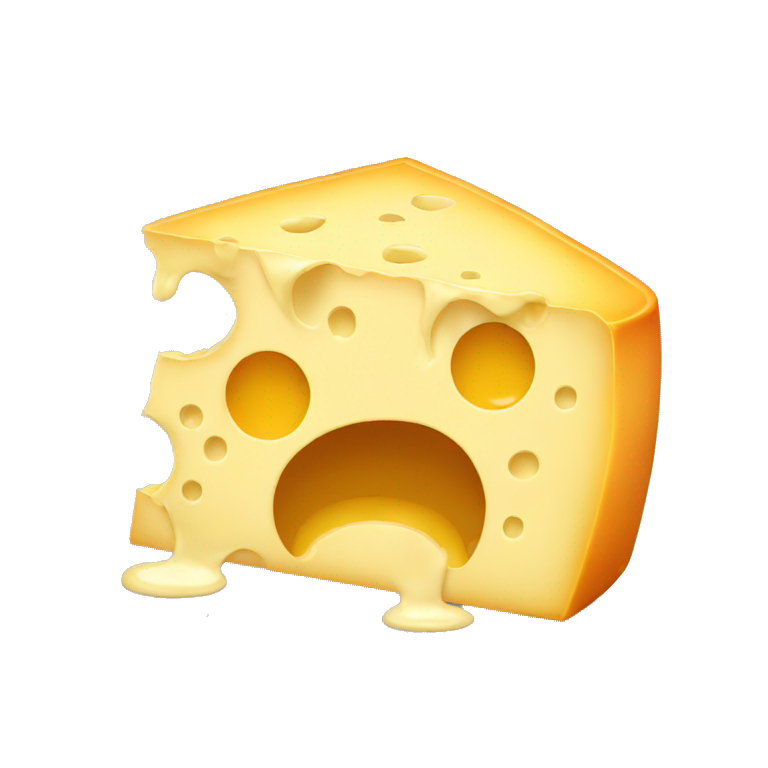 crying emoji as cheese emoji
