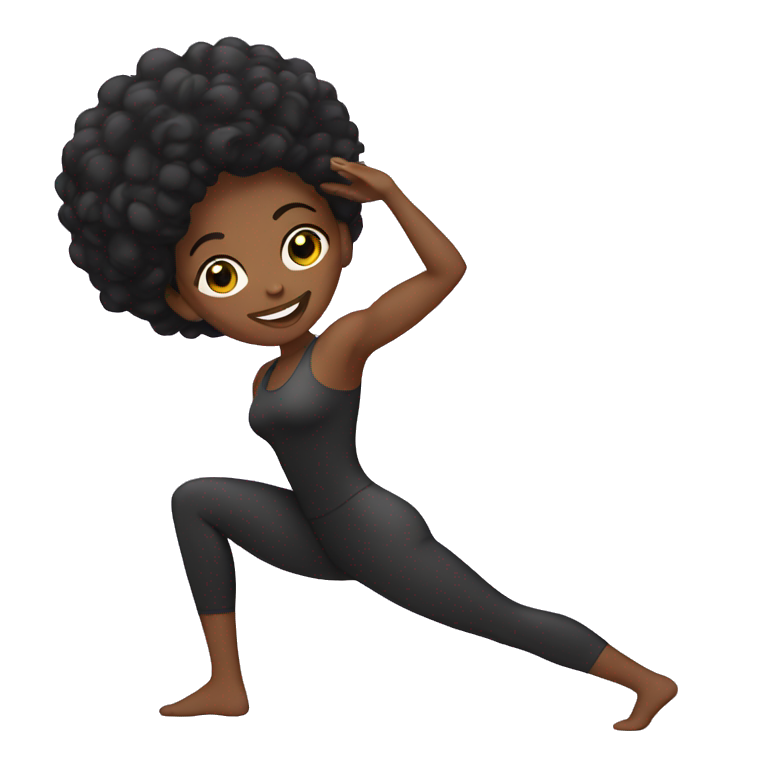 Pilates black girl emoji