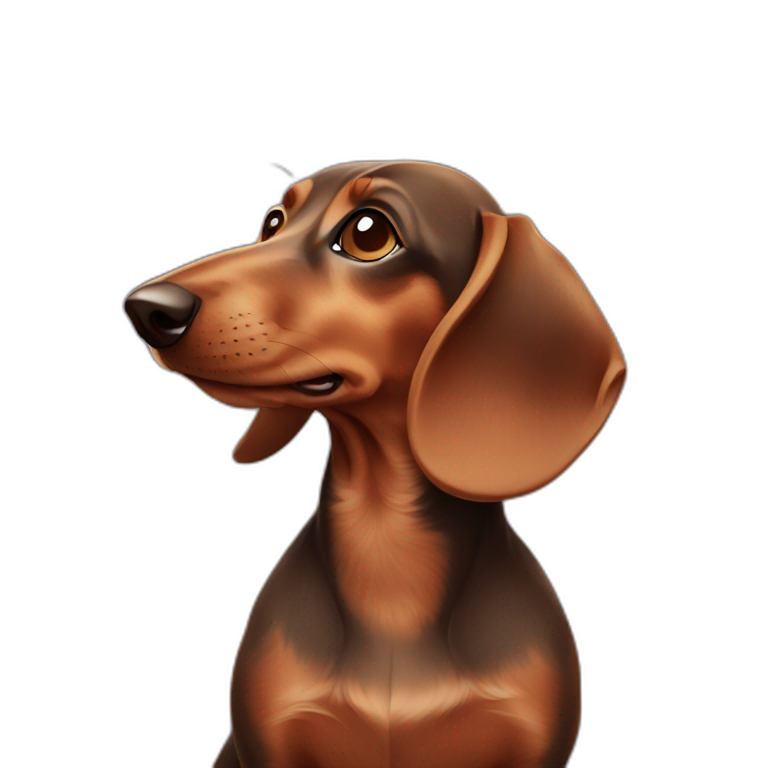 Brown wired-haired dachshund emoji