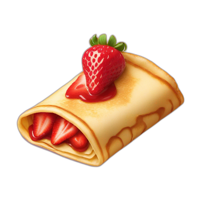 crepe with stawberry emoji