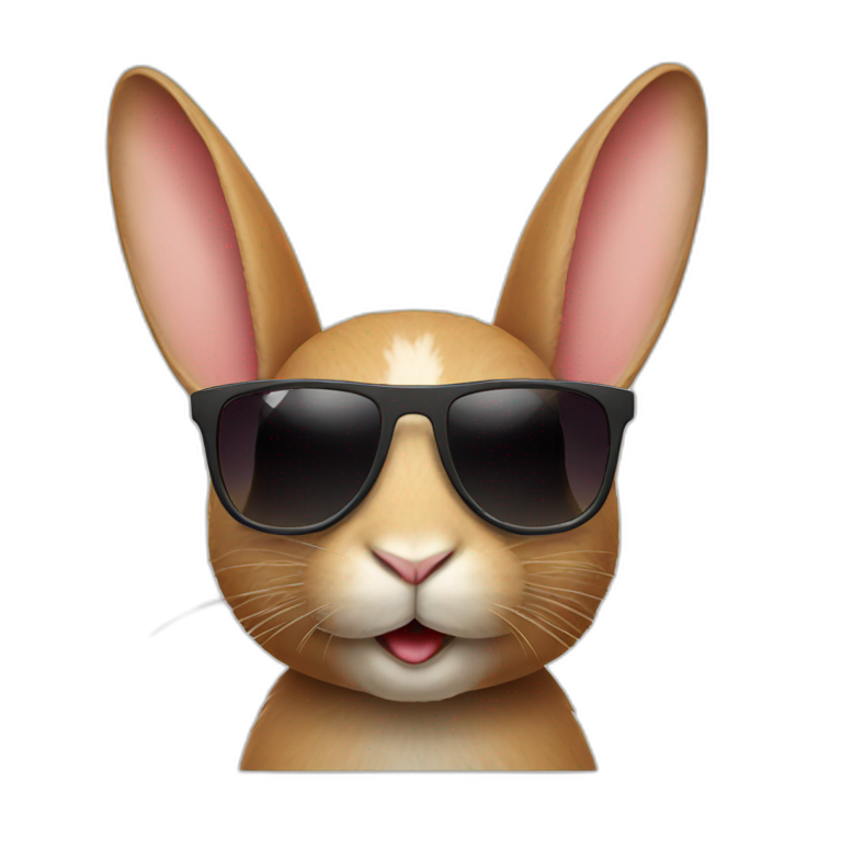 rabbit with sunglasses emoji