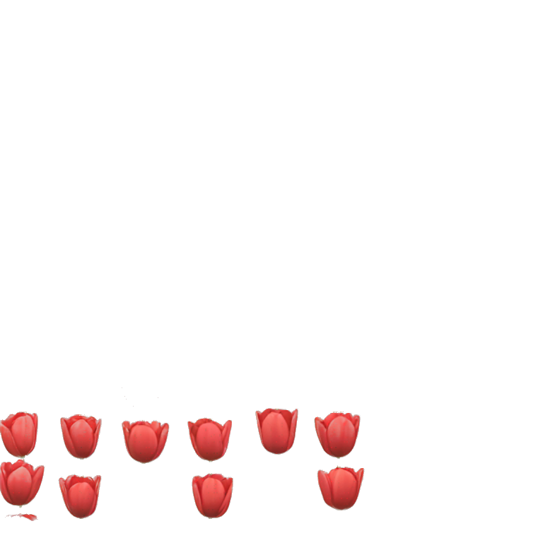 Row of tulips emoji