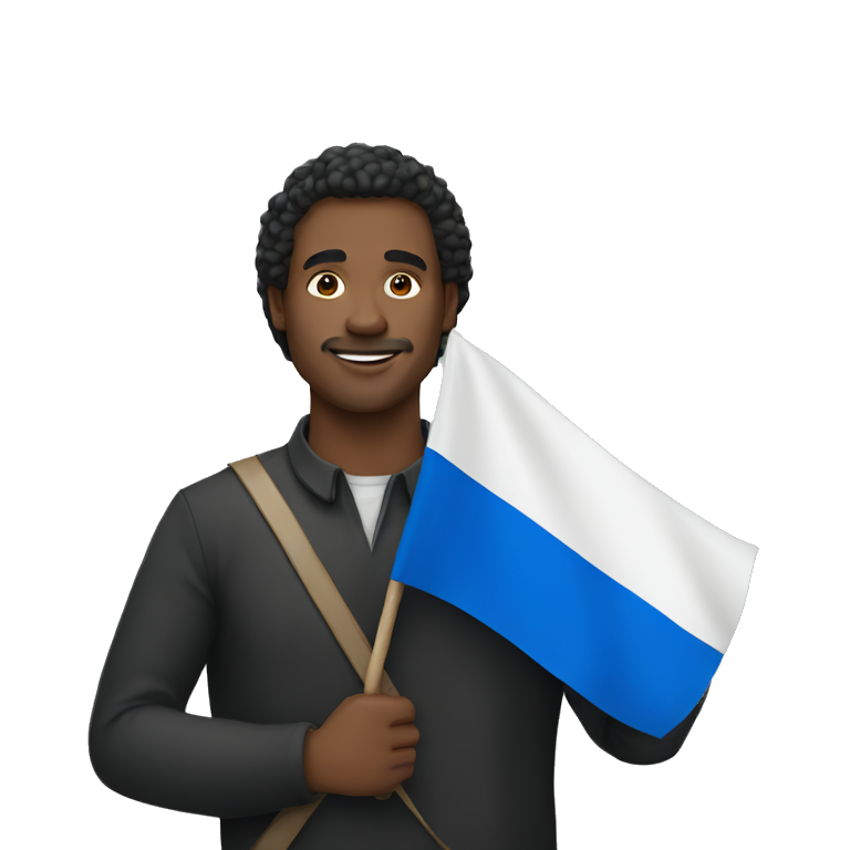 Man holding Frisian flag emoji