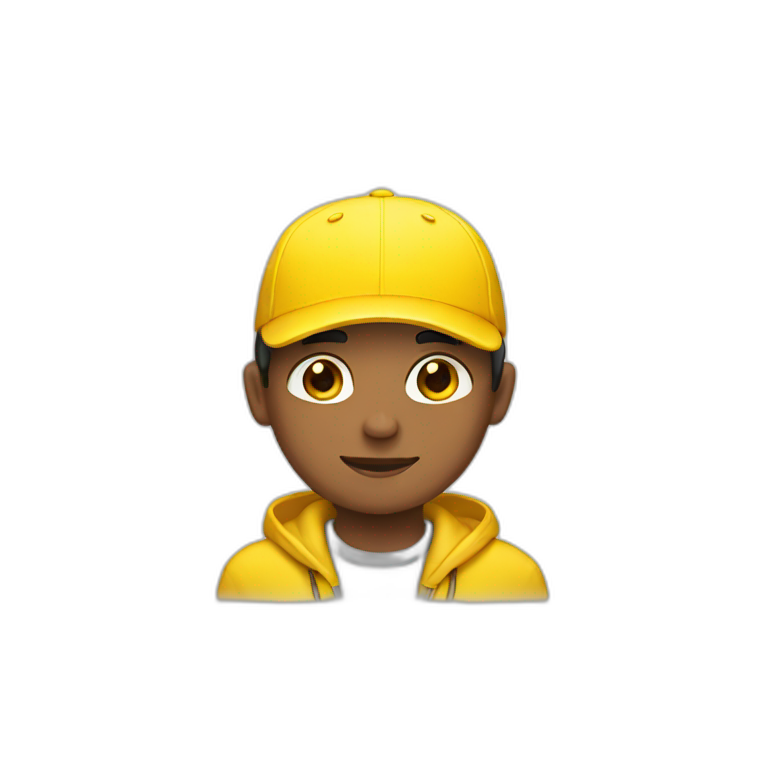 Boy wearing Yellow cap emoji