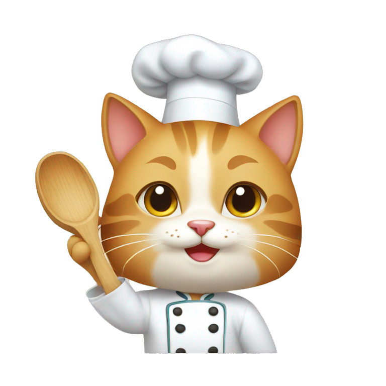 cute cat chef  emoji