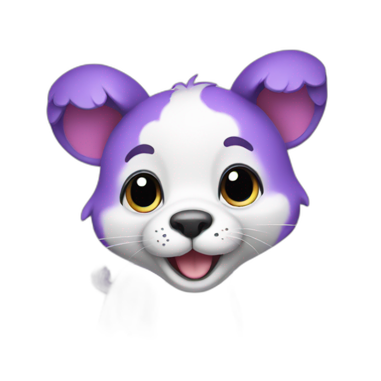 happy violet animal emoji
