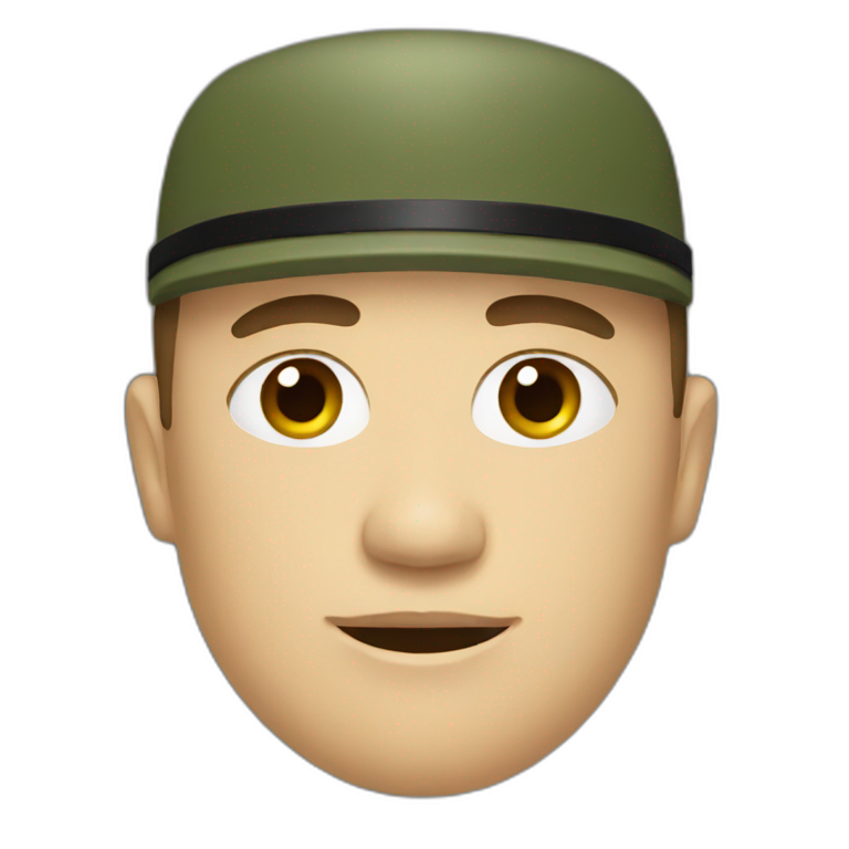 military, without cap emoji