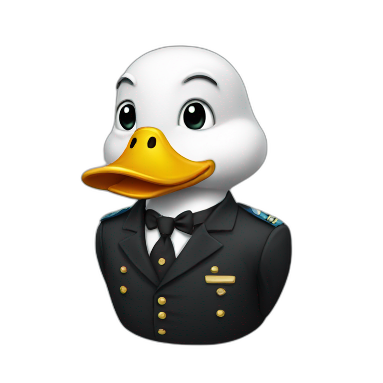 general duck in suit emoji
