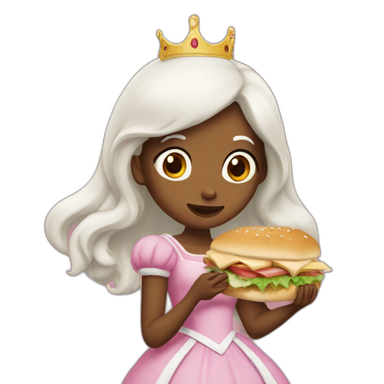 Princess eating a sandwich  emoji