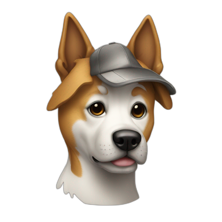A hacker dog emoji