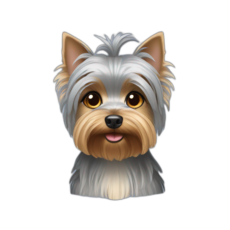 Female grey Yorkshire terrier emoji
