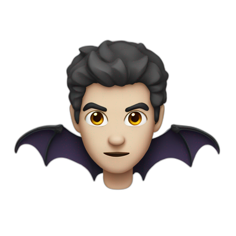 A vampire with bat ears emoji