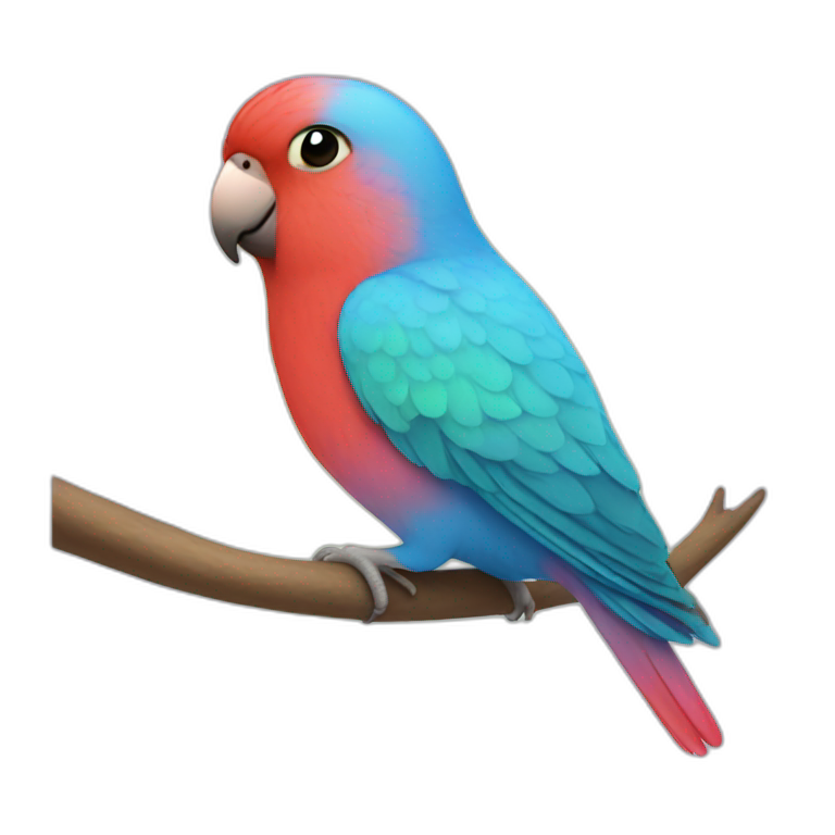 Transgender lovebird emoji