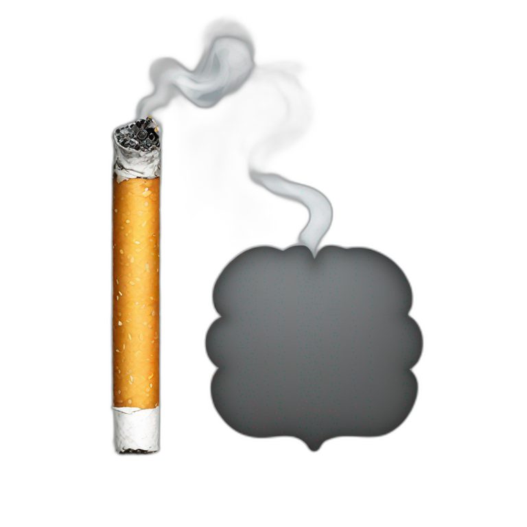 Cigarette smoking a cigarette emoji