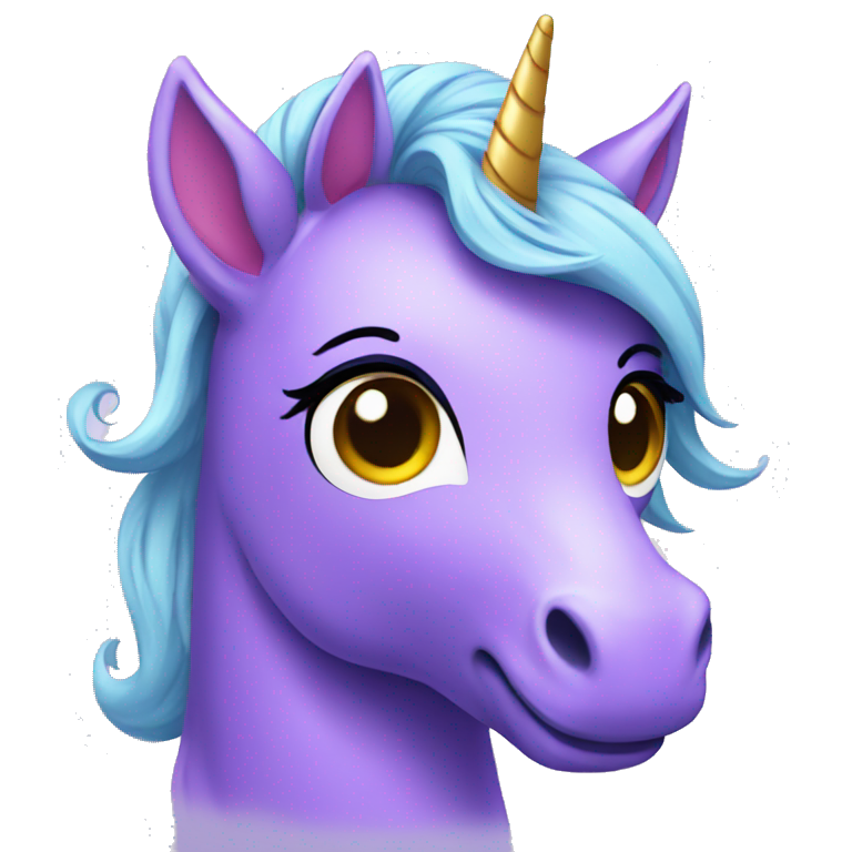 cute purple unicorn emoji