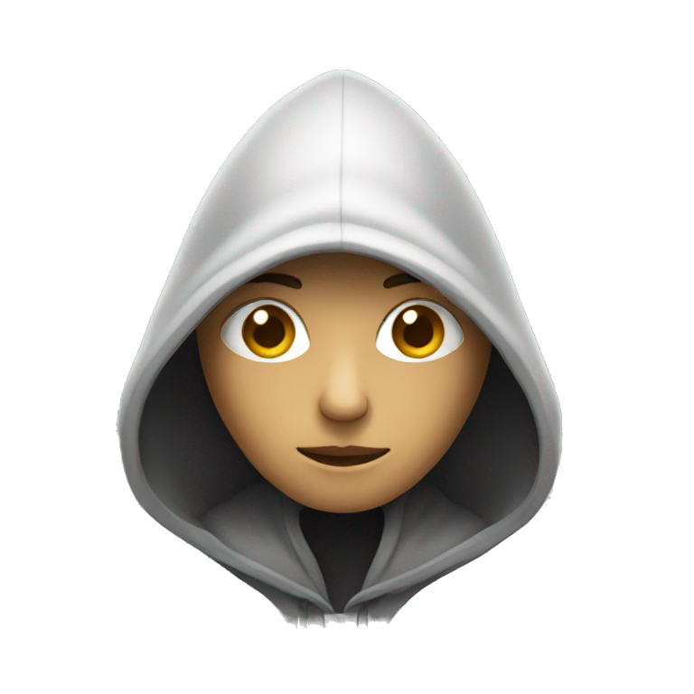 Hooded figure emoji