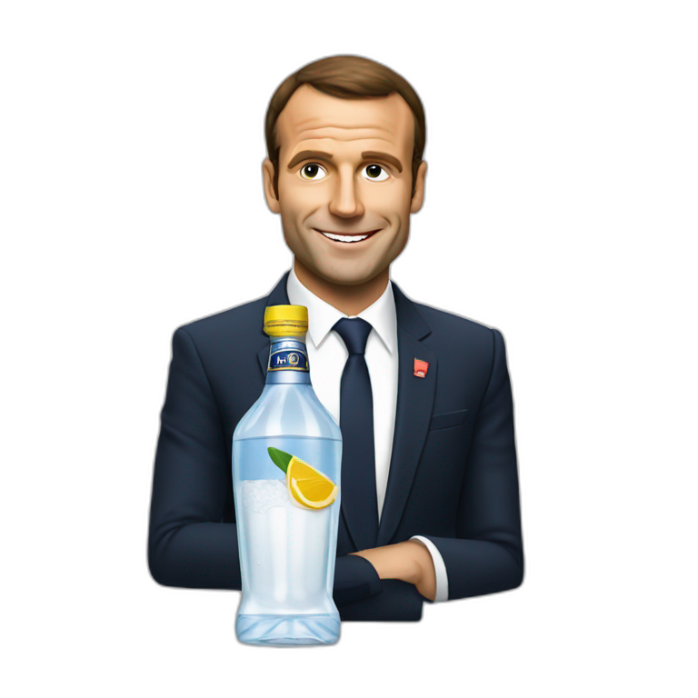 Macron Drink vodka emoji
