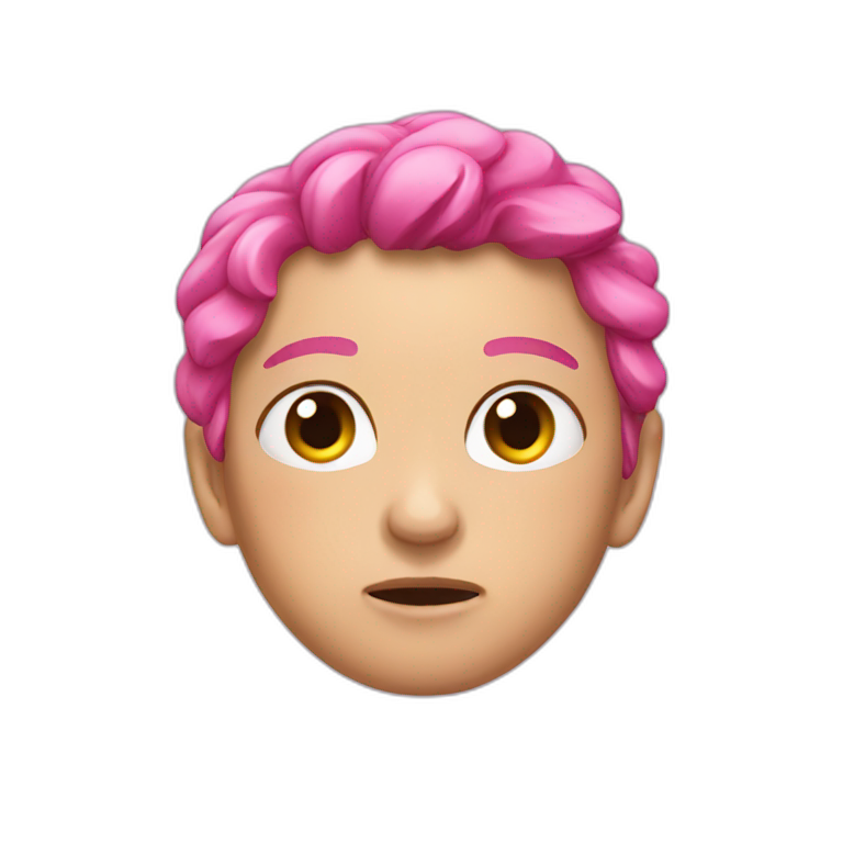 Hurt pink emoji