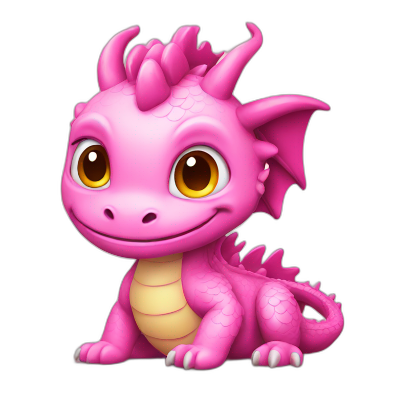 dragon cute pink emoji