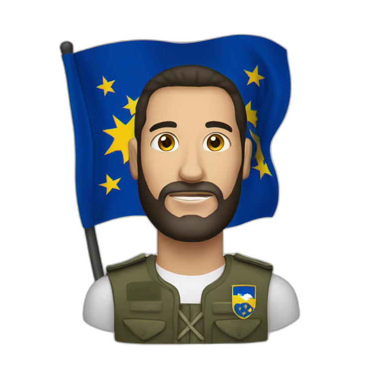 man with kosovo flag emoji