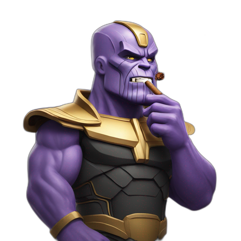 Thanos smoking cigar emoji