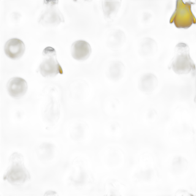 yellow penguin shooting yellow balls emoji