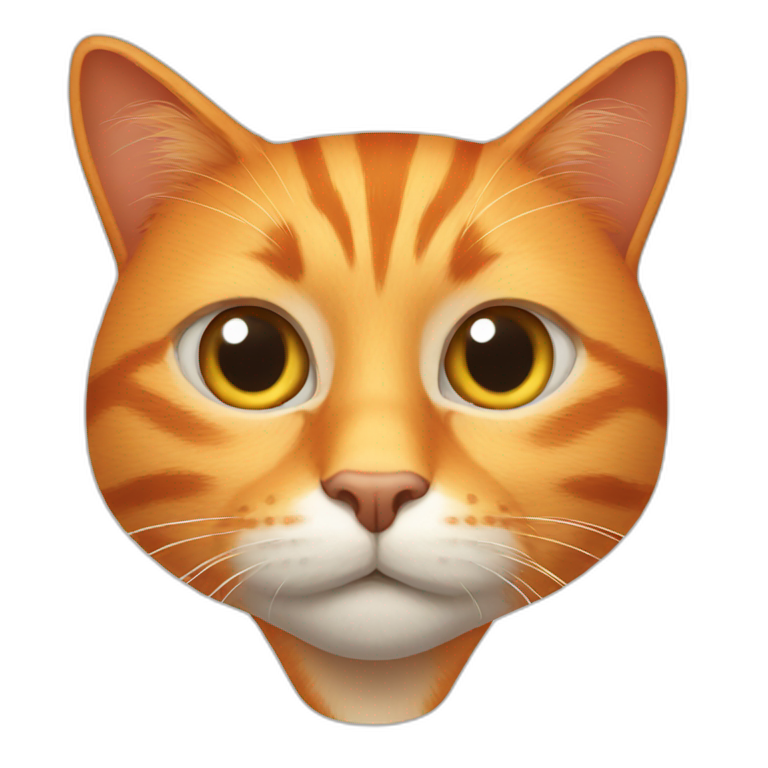 orange cat with narrow face emoji