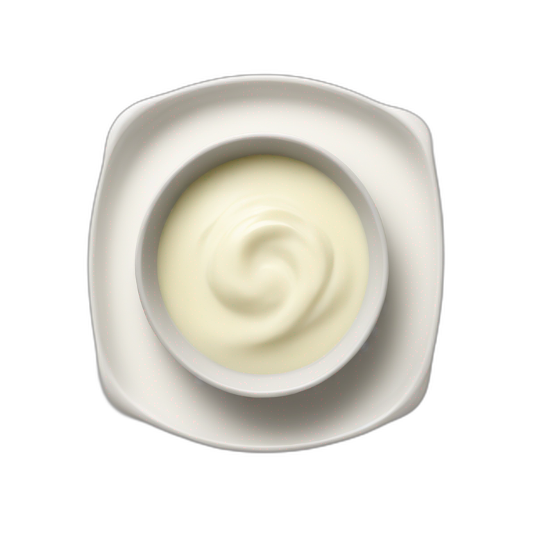 white sauce in a dipping dish emoji