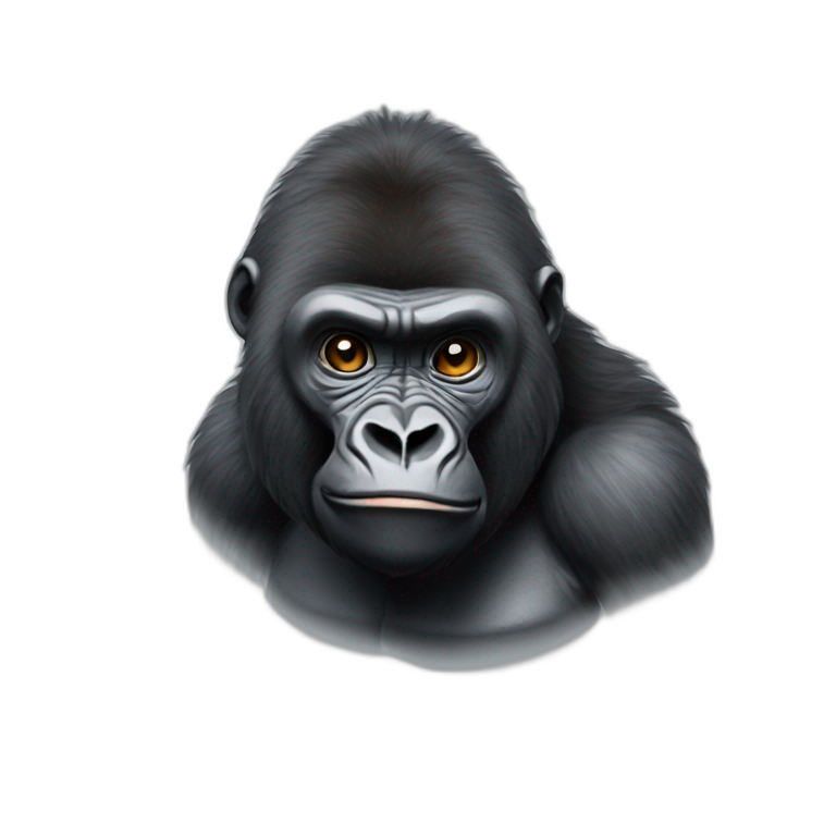 Gorilla say hello emoji