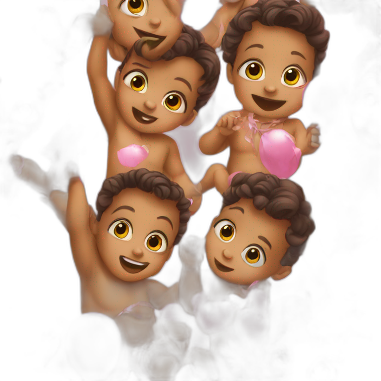 Babies partying emoji