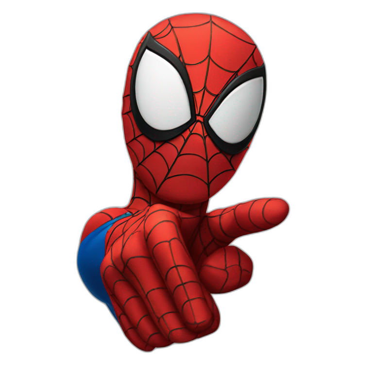 spiderman pointing fingers emoji