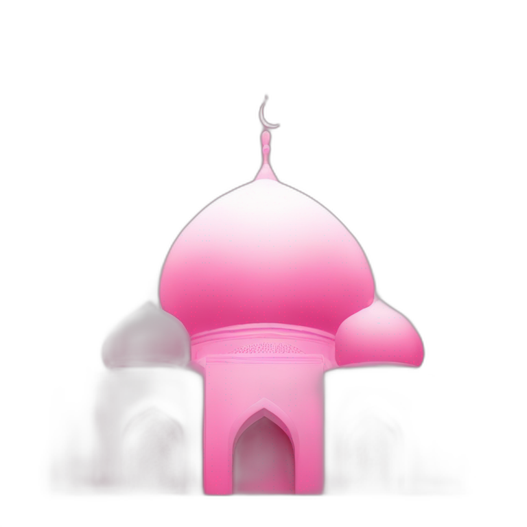 Mosque, basic shades of pink emoji