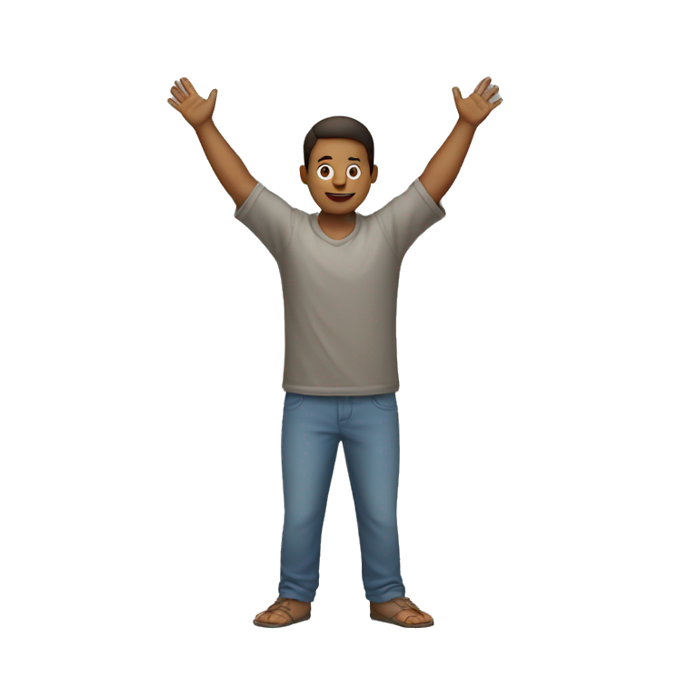 Full body person raising both arms emoji