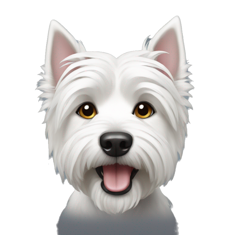 A Westie dog emoji