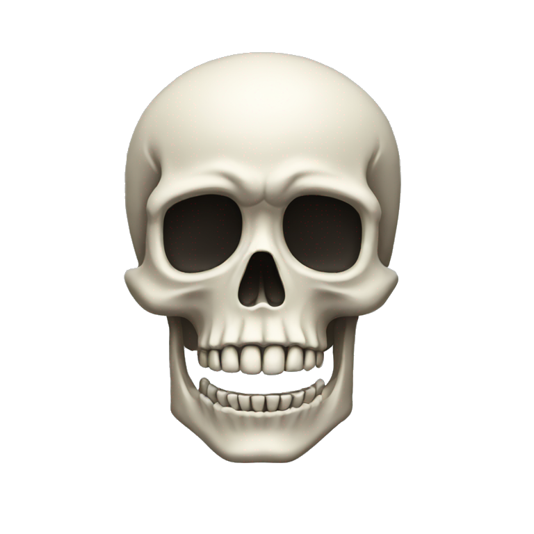Skeleton head listen music  emoji