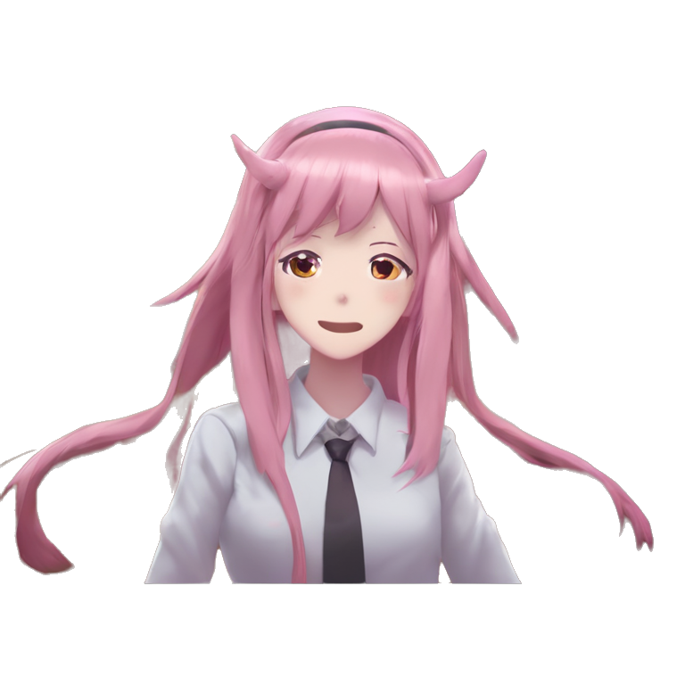 pink-haired girl with horns emoji